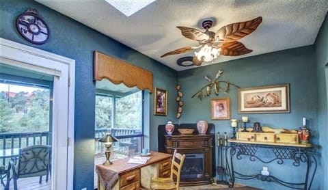 Small study with fireplace