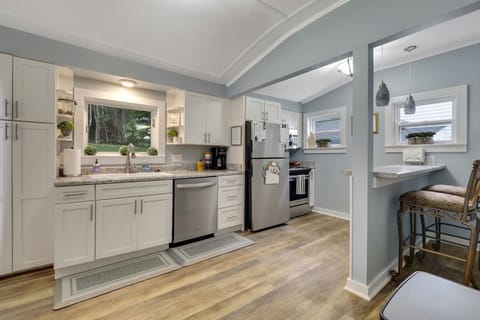 View into fully remodeled kitchen

