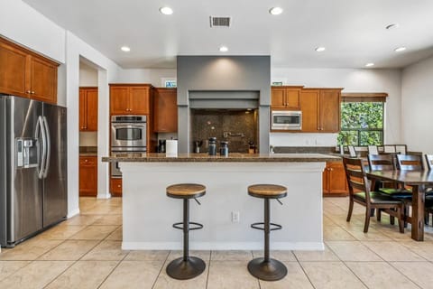 Great Room: Gourmet Kitchen with stainless steel alliances.