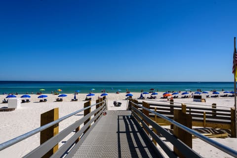New boardwalk.  Beach ramp for handicapped