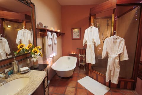 Spa type bathroom/large glass shower