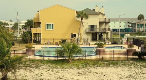 View from balcony. Perfect for keeping an eye on the kids in the pool!