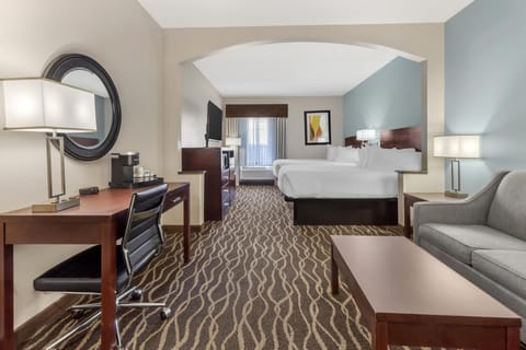 Suite, 2 Queen Beds, Non Smoking, Refrigerator & Microwave (with Sofabed) | In-room safe, desk, blackout drapes, iron/ironing board
