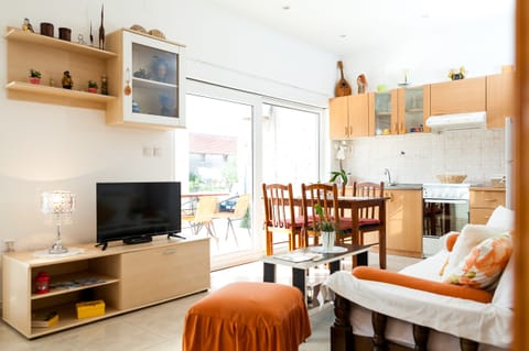 Apartment, 1 Bedroom, Terrace | Living area | Plasma TV