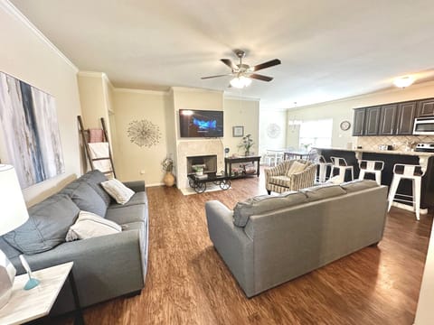 Nice, open concept: living, kitchen and dining.