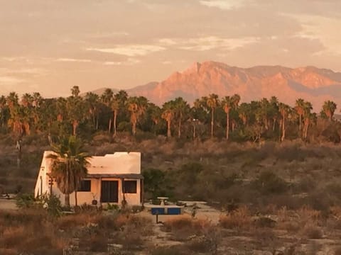 Sunset on the mountains behind the casita -paradise between the mountains & sea.
