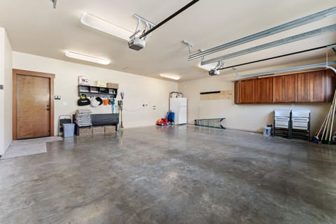 Access to garage with extra fridge & EV charger