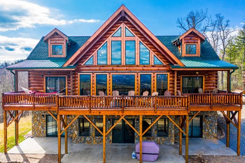 View of back of cabin