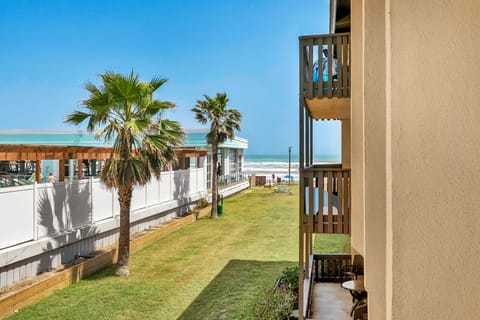 View of the beach while relaxing on your balcony