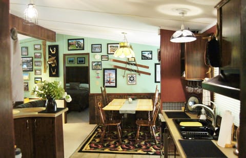 This is the view from our fun and funky pantry... if no one is sitting there...