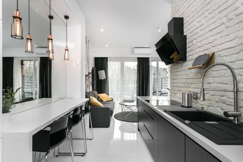Deluxe Apartment | Private kitchenette | Fridge, microwave, oven, stovetop