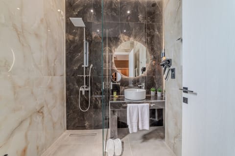 Deluxe Room | Bathroom | Shower, free toiletries, hair dryer, towels