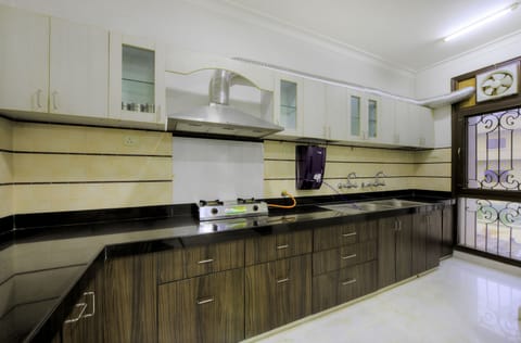 Shared fridge, microwave, coffee/tea maker, electric kettle