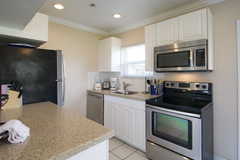 Extensively equipped &  accessorized galley kitchen is meant to be used
