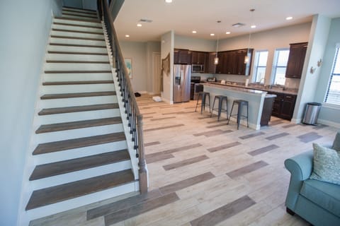 LUNA - Staircase to bedrooms from open living area