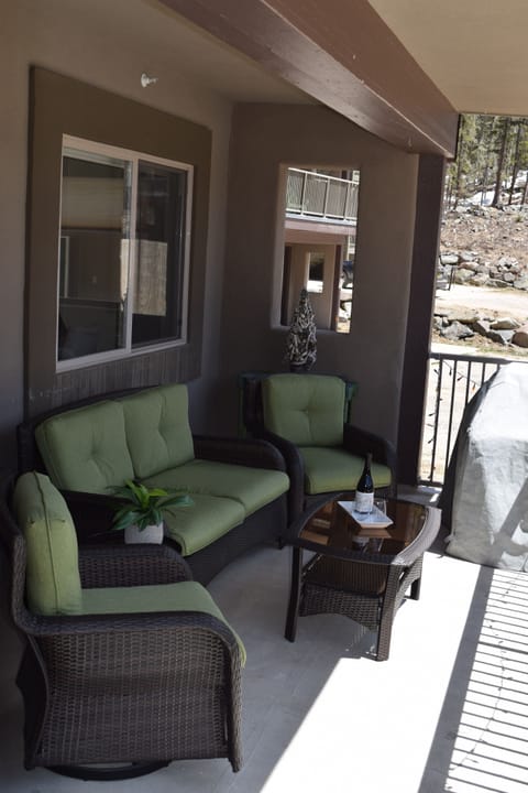 Elevated large balcony.  Perfect to enjoy friends and take in the amazing views.