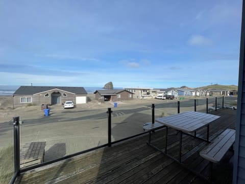 View to North from deck - picnic table