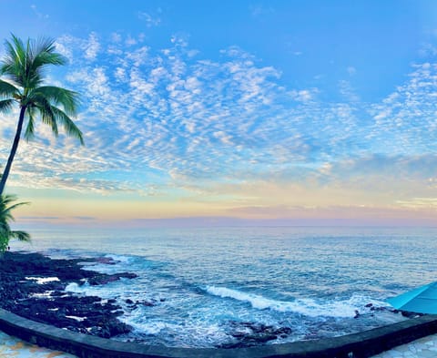 Viewing the morning lanai sunrise with a cuppa Joe..