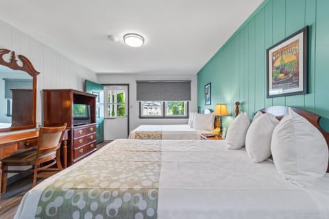 Standard Room, 2 Double Beds | Blackout drapes, iron/ironing board, free WiFi, bed sheets