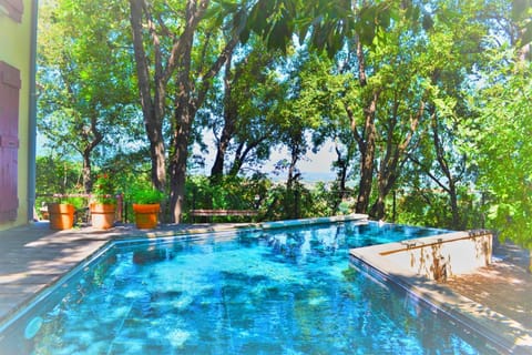 Seasonal outdoor pool, open 3 PM to 7 PM, sun loungers