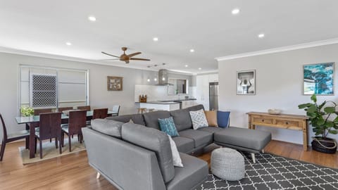 Spacious lounge living and kitchen areas