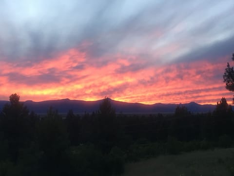 Sunset view from house 