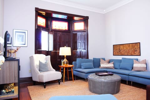 Original stained glass windows adorn your expansive living area!