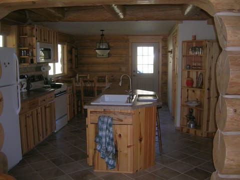 kitchen and dining area
