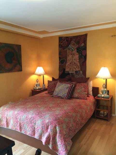 Master Bedroom ,bathroom off private garden entrance.