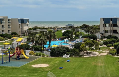 Wonderful ocean and pool view from the private deck!
