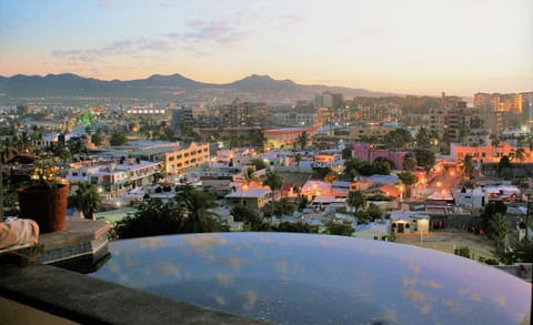 The town, over our plunge pool on
 our balcony.