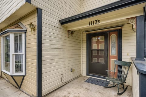Front Entry Covered Porch with Rocking Chair seating
