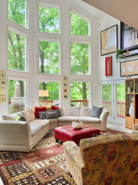 Luxurious living space on the main floor of the home