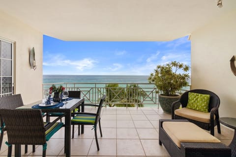 Terrace with east to west ocean/beach  viewing