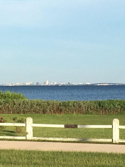 The from the front of the house in the driveway
