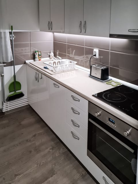 Fridge, oven, stovetop, dishwasher