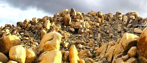 The entrance to the cave in our Valley of the Moon is 14 feet high