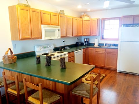 Kitchen with microwave, dishwasher and all the essentials you'll need!