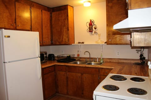 Dining service for 8 and all the basic cooking needs, including several spices.