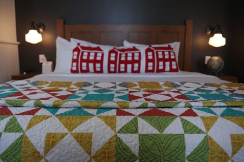 Premium bedding, desk, blackout drapes, iron/ironing board