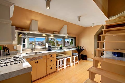 kitchen eating counter from entry landing