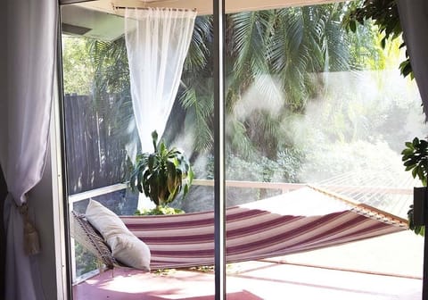 Hammock on patio 