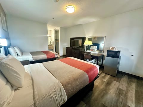 Room, 2 Double Beds, Non Smoking | Pillowtop beds, desk, iron/ironing board, free WiFi