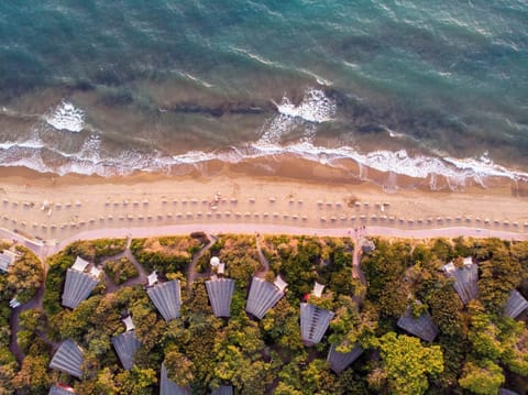 Private beach, sun loungers, beach umbrellas, beach towels