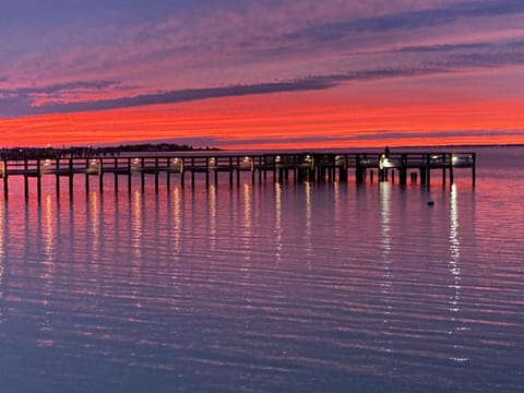 Evening sunset at our onsite fishing pier