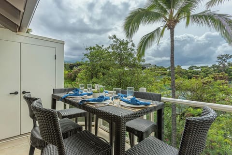Enjoy morning coffee or evening meals on your peaceful private lanai