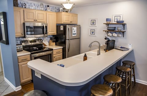 Fully stocked kitchen