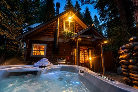 Cabin at twilight after a day in Yosemite.