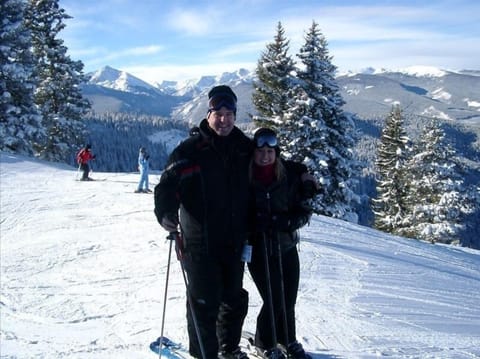 That's us!  Skiing in the Vail Valley is breathtaking!