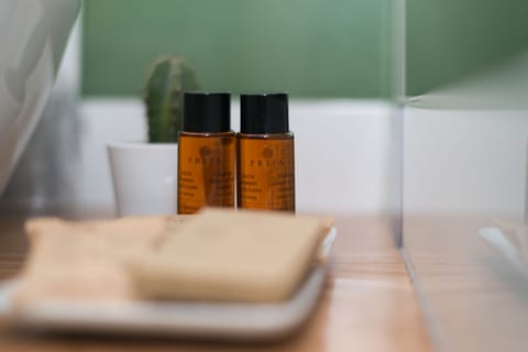 Deluxe Double Room, Balcony | Bathroom | Shower, rainfall showerhead, eco-friendly toiletries, hair dryer